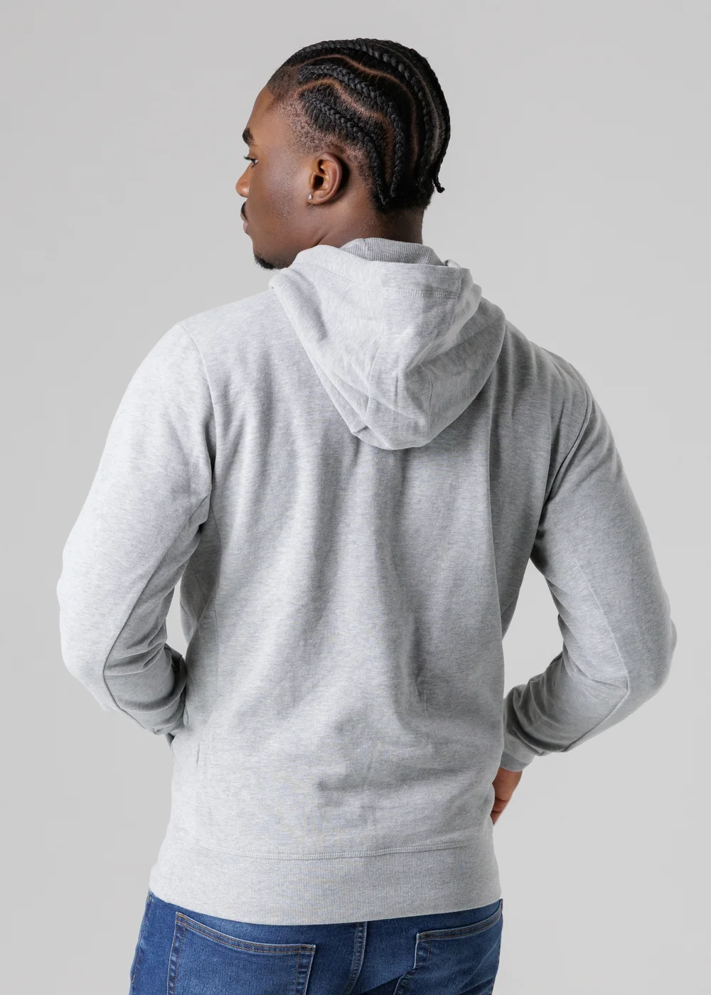 Tokyo Laundry Light Grey Cotton Blend Drawcord Hoody - Small Image 2