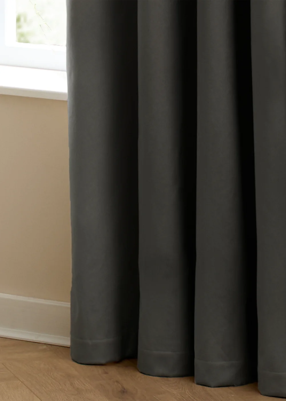 Furn The Ultimate Velvet Blackout Eyelet Curtain Pair Charcoal - 90W X 54D Image 5