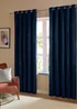 Furn The Ultimate Velvet Blackout Eyelet Curtain Pair Royal - 46W X 54D (117x137cm Image 2