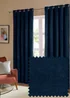 Furn The Ultimate Velvet Blackout Eyelet Curtain Pair Royal - 46W X 54D (117x137cm Image 1
