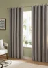 Furn The Ultimate Velvet Blackout Eyelet Curtain Pair Silver - 46W X 54D (117x137cm Image 2