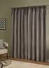 Furn The Ultimate Velvet Blackout Pencil Pleat Curtain Pair Silver - 46W X 54D (117x137cm Image 3