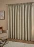 Furn The Ultimate Velvet Blackout Pencil Pleat Curtain Pair Natural - 46W X 54D (117x137cm Image 3