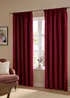 Furn The Ultimate Velvet Room Darkening Pencil Pleat Curtain Pair Burgundy - 46W X 54D (117x137cm Image 2