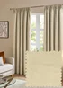 Furn The Ultimate Velvet Room Darkening Pencil Pleat Curtain Pair Natural - 46W X 54D (117x137cm Image 1
