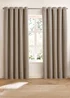 Furn Verso Reversible Suede-look Blackout Eyelet Curtain Pair Charcoal - 46W X 54D (117x137cm Image 4