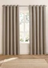 Furn Verso Reversible Suede-look Blackout Eyelet Curtain Pair Cinnamon - 46W X 54D (117x137cm Image 4