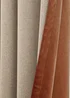 Furn Verso Reversible Suede-look Blackout Eyelet Curtain Pair Cinnamon - 46W X 54D (117x137cm Image 5