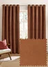 Furn Verso Reversible Suede-look Blackout Eyelet Curtain Pair Cinnamon - 46W X 54D (117x137cm Image 1
