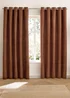 Furn Verso Reversible Suede-look Blackout Eyelet Curtain Pair Cinnamon - 46W X 54D (117x137cm Image 6