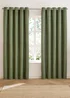 Furn Verso Reversible Suede-look Blackout Eyelet Curtain Pair Green - 46W X 54D (117x137cm Image 6