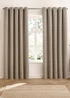 Furn Verso Reversible Suede-look Blackout Eyelet Curtain Pair Mocha - 46W X 54D (117x137cm Image 4