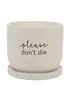 Country Living White Ceramic Plant Pot Please Don't Die - One Size Image 1