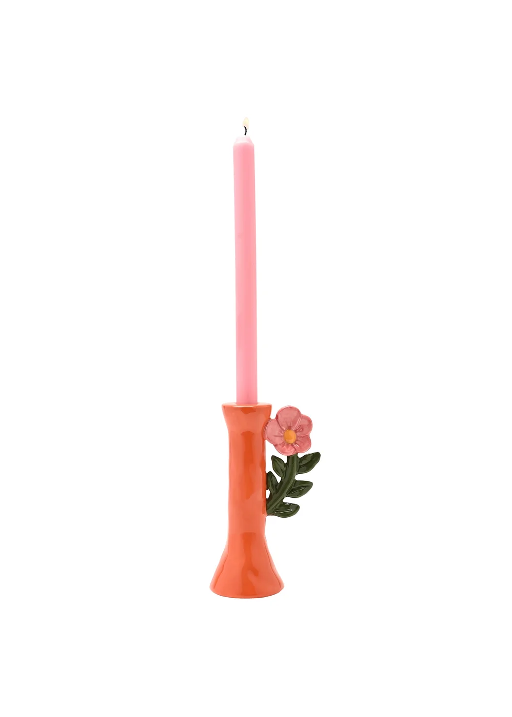 Hestia Orange Flower Candle Holder - One Size Image 2