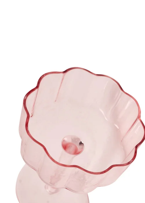 Hestia Bright Pink Scalloped Martini Glasses Set of 2 - One Size Image 4