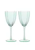 Hestia Scallop Wine Glasses Green Set of 2 - One Size Image 1