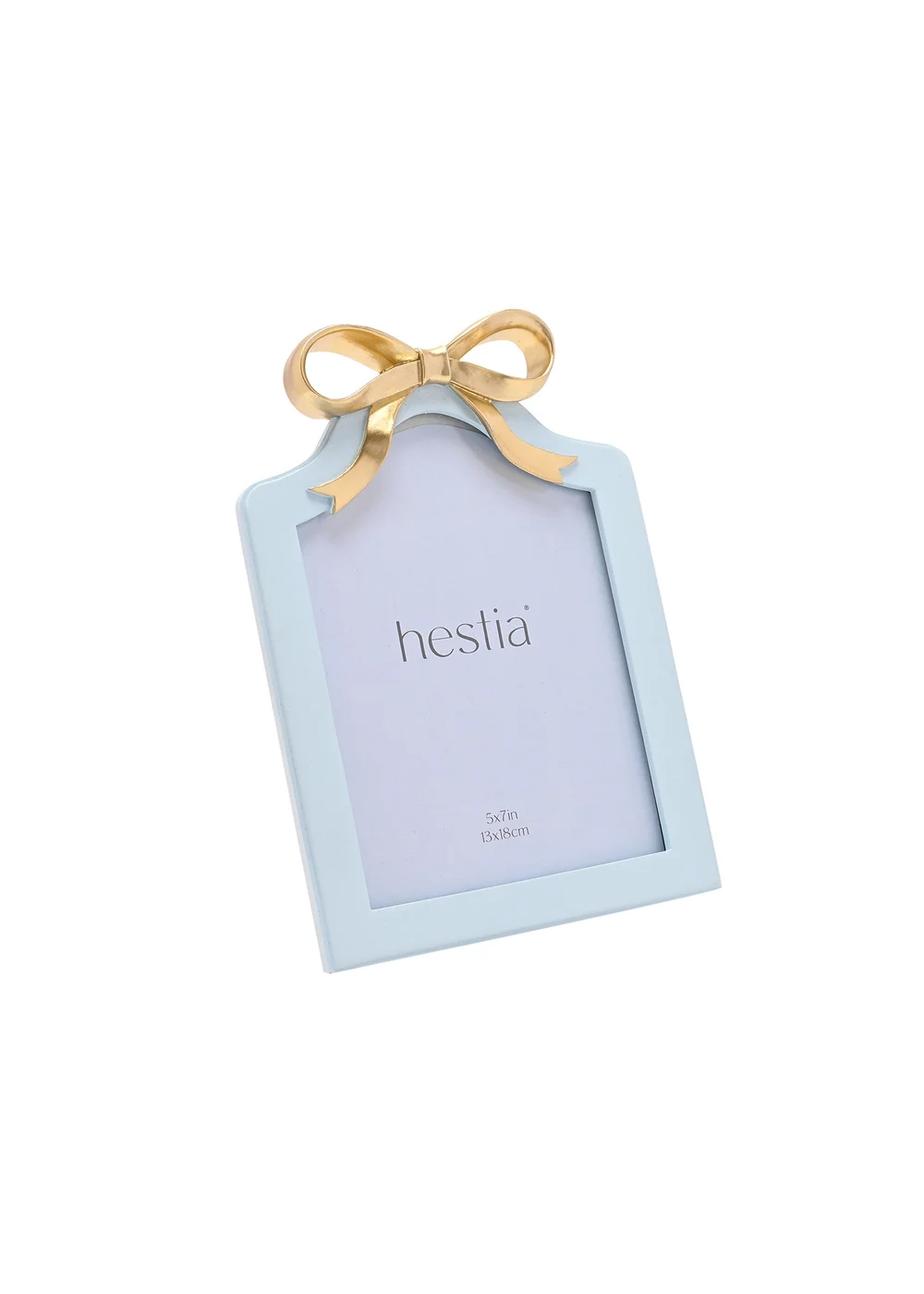 Hestia Soft Blue with Gold Ribbon Photo Frame - One Size Image 1