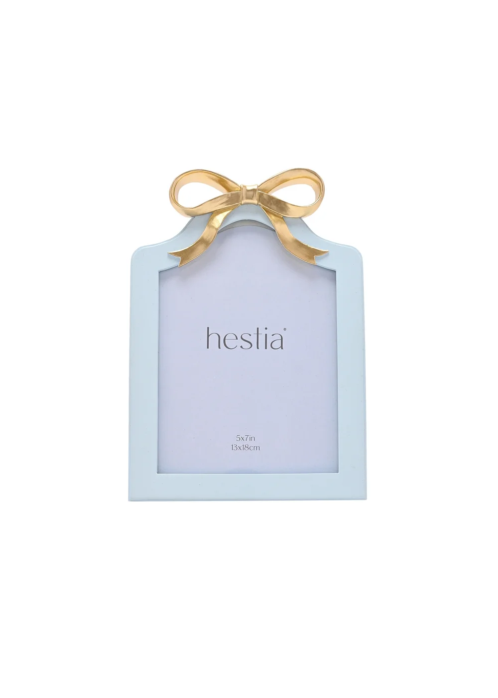 Hestia Soft Blue with Gold Ribbon Photo Frame - One Size Image 2