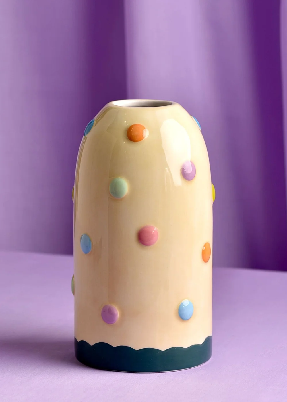 Raspberry Blossom Bobble Multi Coloured Vase - One Size Image 1