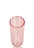 Hestia Bright Pink Scalloped Glass Champagne Flutes Set of 2 - One Size Image 4