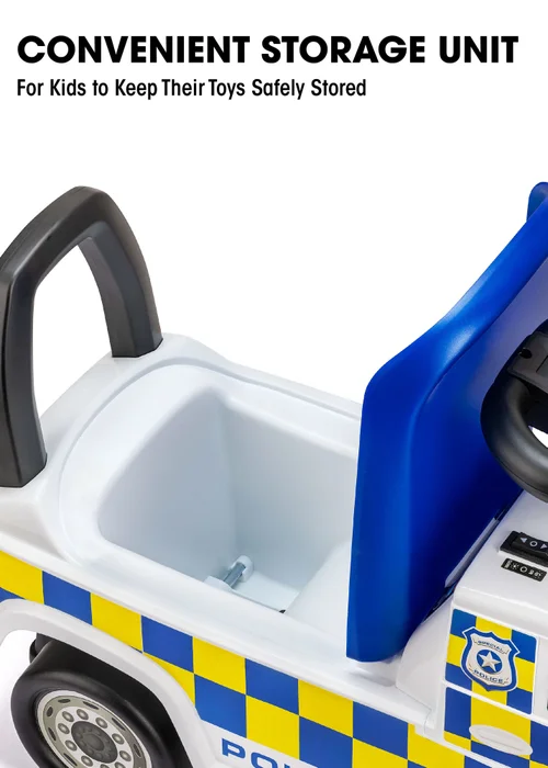 Xootz Mercedes-Benz Police Foot to Floor Ride On White - One Size Image 4