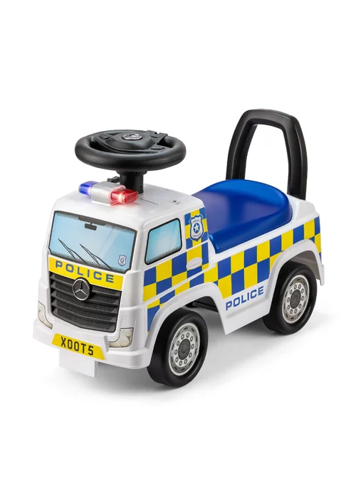 Xootz Mercedes-Benz Police Foot to Floor Ride On White - One Size Image 1