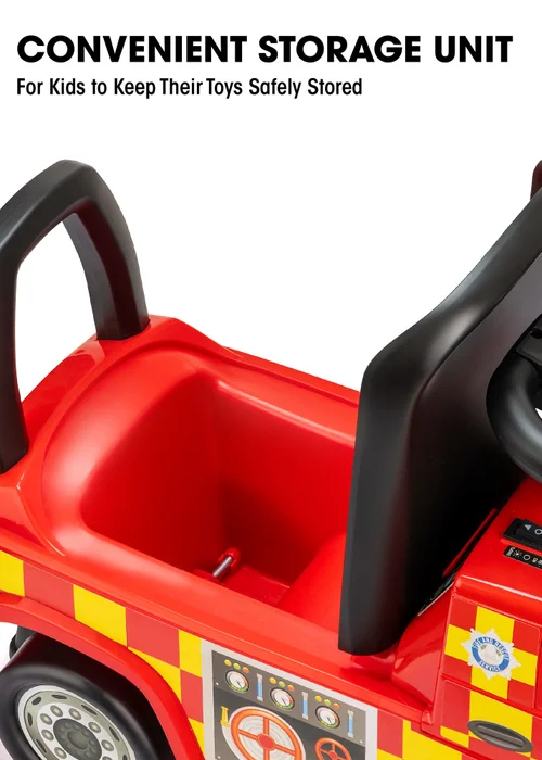 Xootz Mercedes-Benz Fire Truck Foot to Floor Ride On Red - One Size Image 4