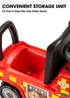 Xootz Mercedes-Benz Fire Truck Foot to Floor Ride On Red - One Size Image 4