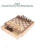 Toyrific 2 In 1 Chess & Draughts Brown - One Size Image 4