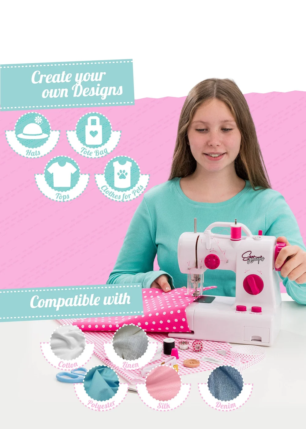 Toyrific Sew Amazing Sewing Studio White - One Size Image 3
