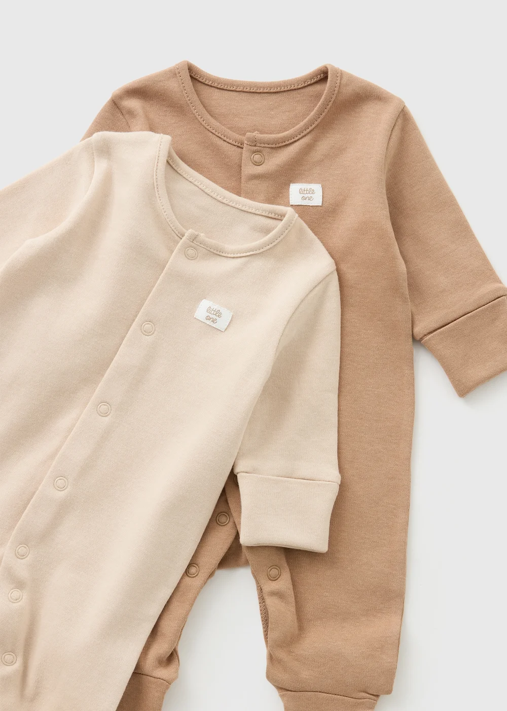 2 Pack Baby Brown Little One Sleepsuits (0-23mths) - First Size Image 2