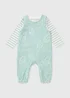Baby Sage Animal Top & Dungaree Set (Newborn-23mths) - Up to 1 Month Image 1