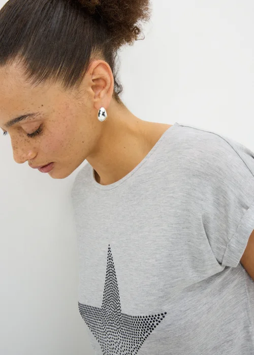 Grey Star Stud T-Shirt - Size 8 Image 2