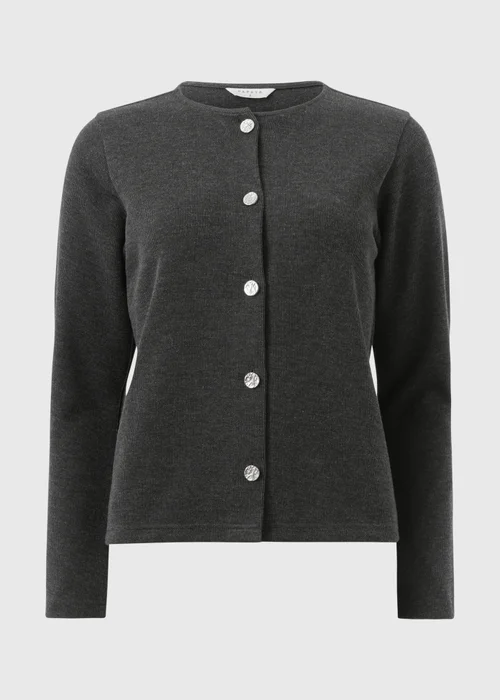 Charcoal Soft Touch Co Ord Cardigan - Size 8 Image 4