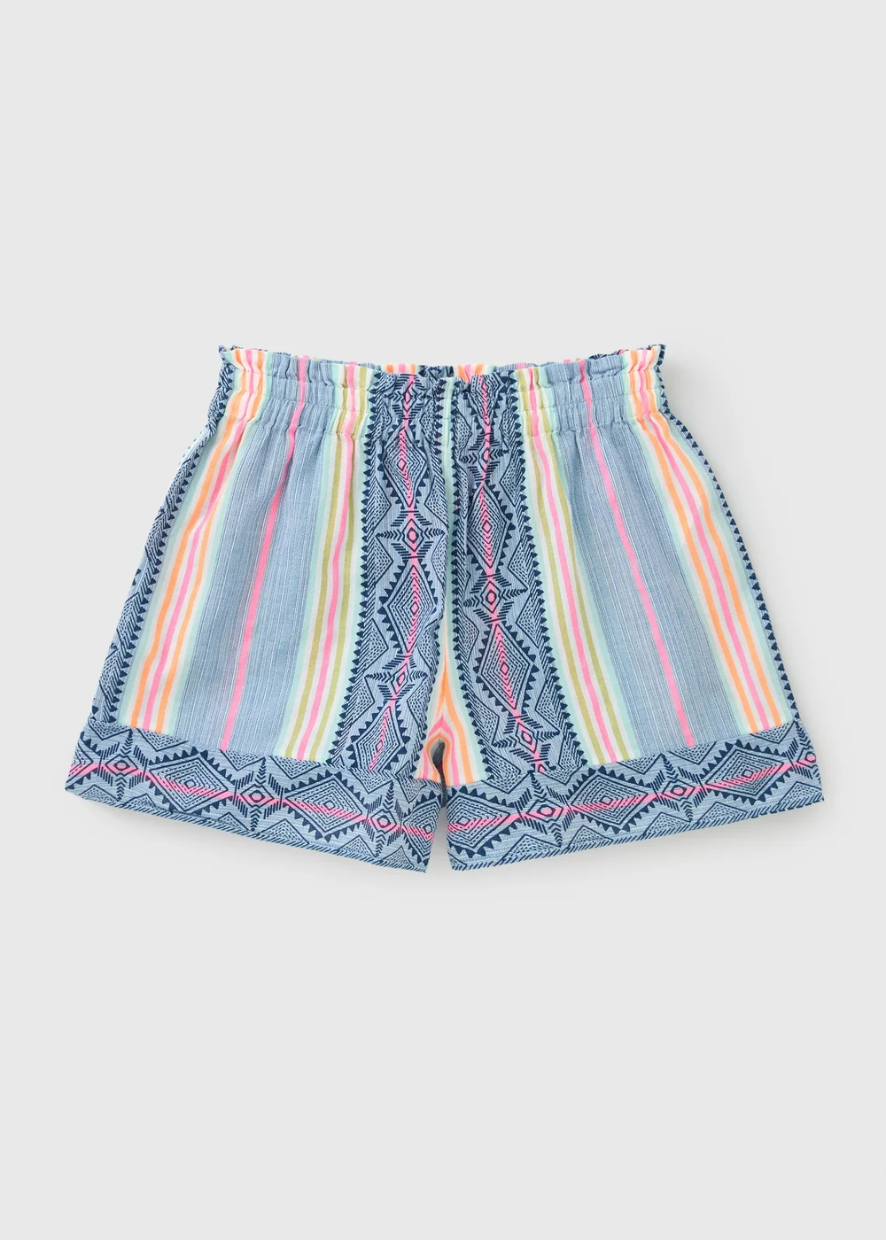 Multicolour Stripe Aztec Co Ord Shorts - XS Image 2