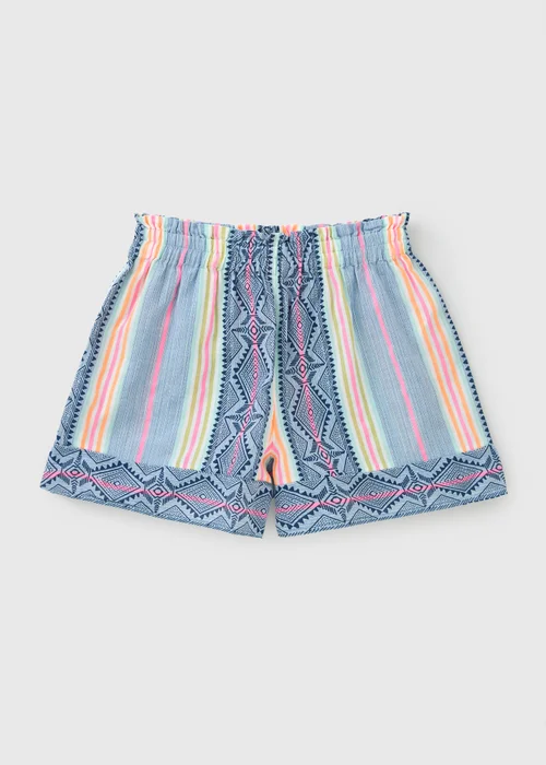 Multicolour Stripe Aztec Co Ord Shorts - XS Image 2