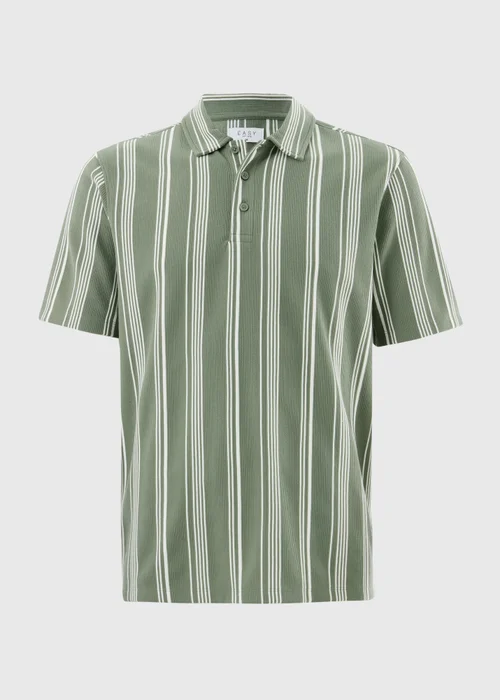 Iceberg Green Vertical Stripe Co Ord Polo Shirt - S Image 4