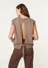 Blue Vanilla Brown Round Neck Vest - Size 14-16 Image 4