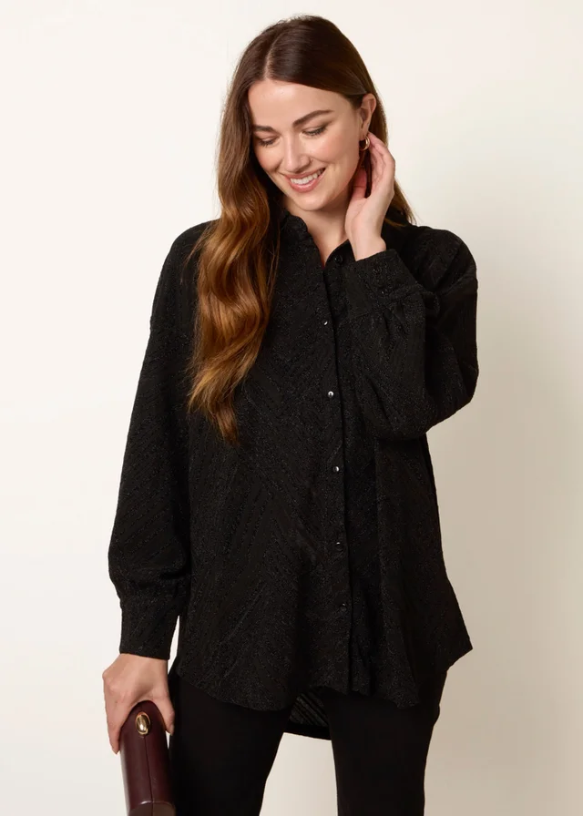 Blue Vanilla Black Shimmery Shirt