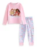 Vanilla Underground Disney Princess Girls Pink Long Pyjama Set (2-10yrs) - Age 6-7 Years Image 1
