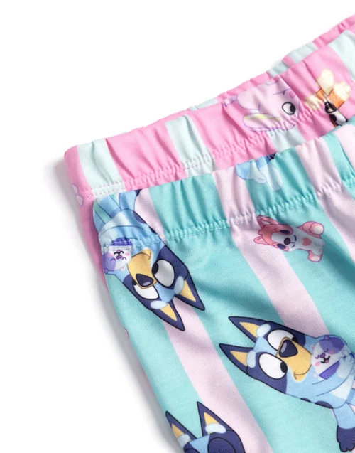 Vanilla Underground Bluey Character Girls Pink Long Pyjama Set (18mnths-7yrs) - Age 3-4 Years Image 4