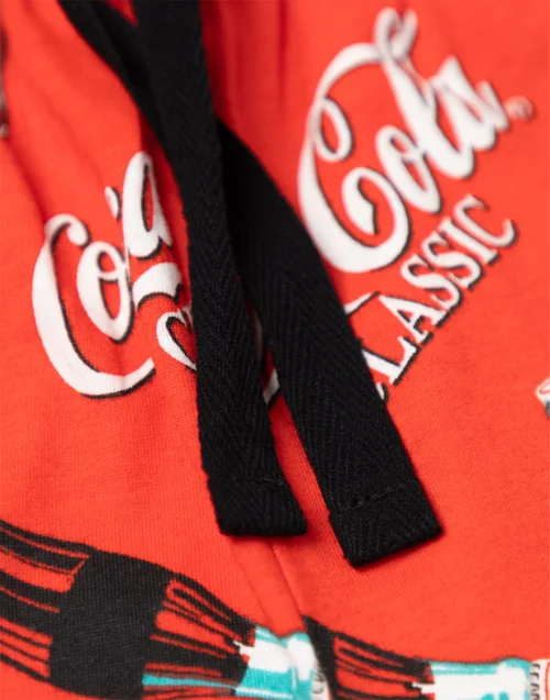 Vanilla Underground Coca Cola Logo Adults Red Lounge Pants - Extra Large Image 4
