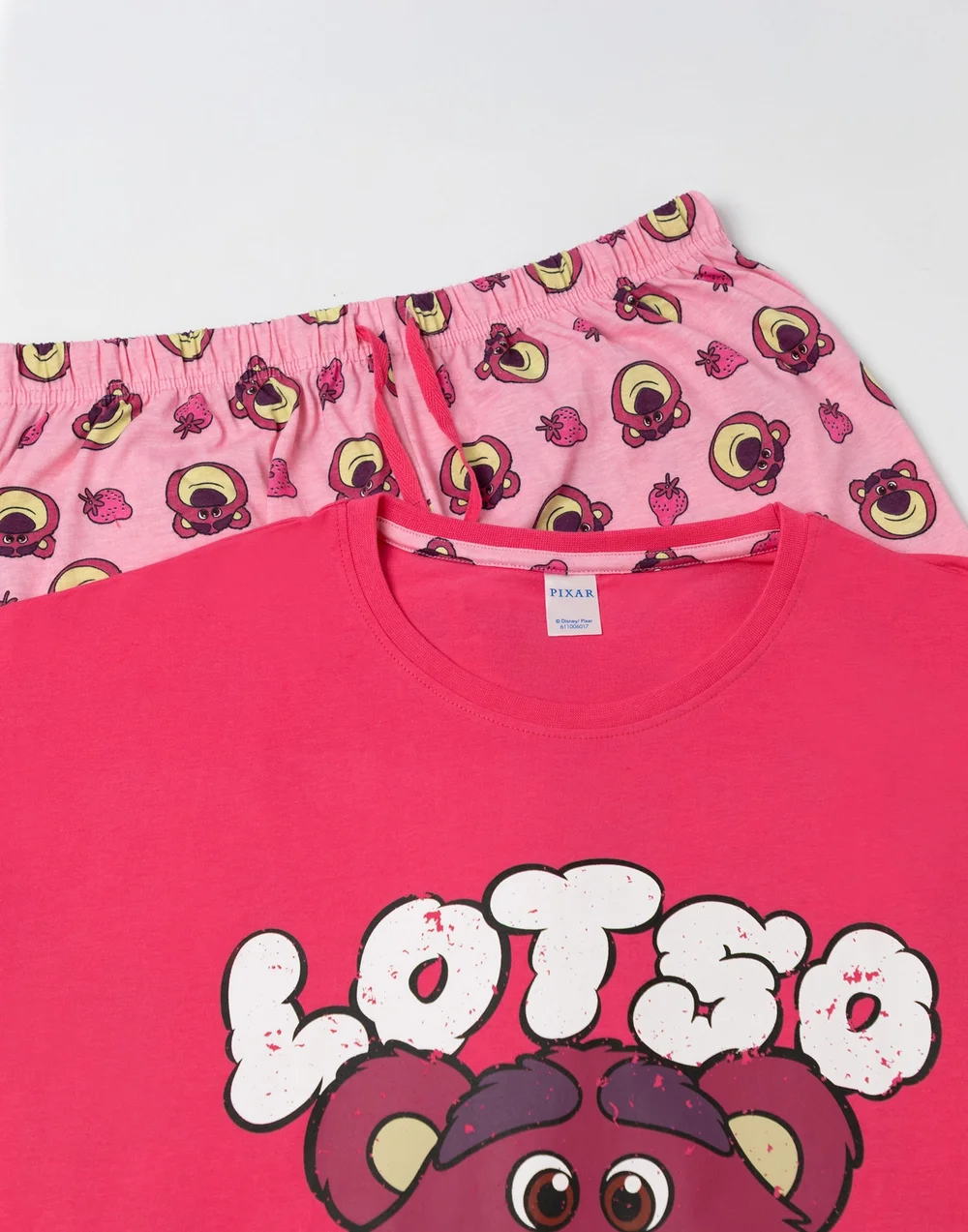 Vanilla Underground Disney Lotso Adults Pink Short Sleeve Long Leg Pyjama Set - XXL Image 2