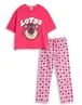 Vanilla Underground Disney Lotso Adults Pink Short Sleeve Long Leg Pyjama Set - XXL Image 1