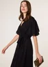Blue Vanilla Black Double Angel Sleeve Lace Midi Dress - S Image 2