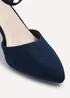 Linzi Larsa Wide Fit Navy Faux Suede Classic Pointed Toe Court Heel - Size 6 Image 5