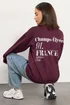 PixieGirl Petite Burgundy Red Slogan Sweatshirt - Size 14 Image 2
