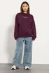 PixieGirl Petite Burgundy Red Slogan Sweatshirt - Size 14 Image 3