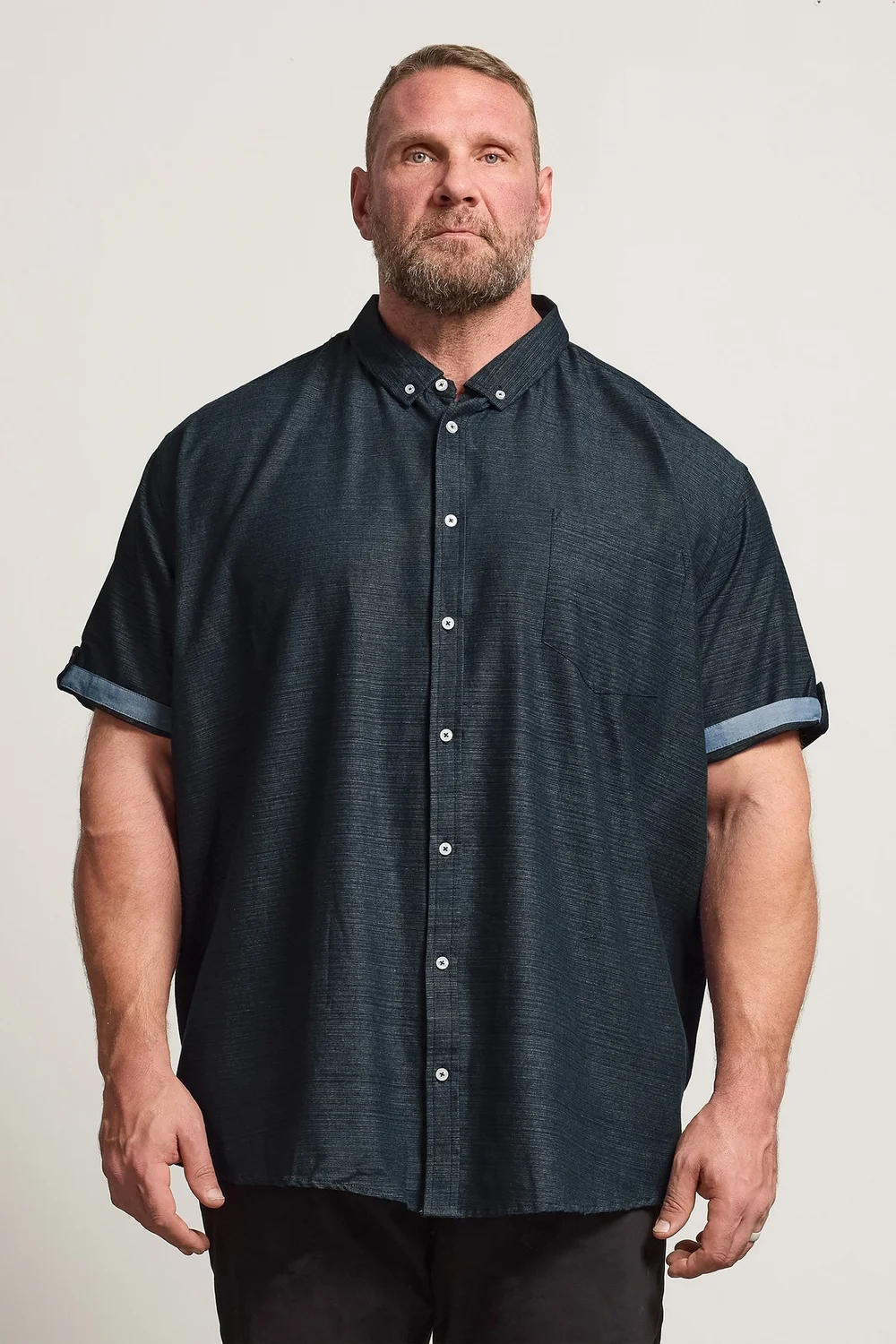 BadRhino Navy Blue Slub Shirt - 5/6 XL Image 1