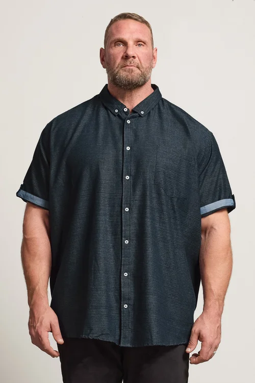 BadRhino Navy Blue Slub Shirt - 5/6 XL Image 1